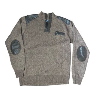 Effect men’s brown quarter zip sweater size large